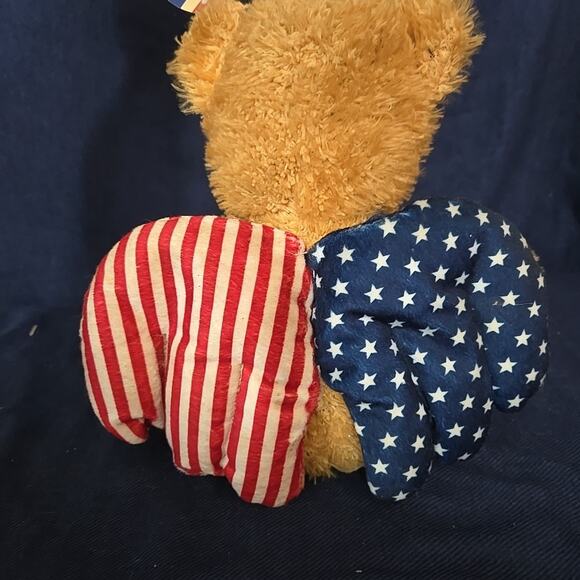 NWT Sugar Loaf Teddy Bear Patriotic USA RED WHITE BLUE America 15" Plush Wings - Picture 5 of 8